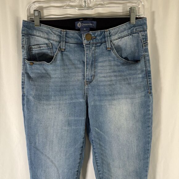 Democracy Ab Technology Jeans Women's 4 Light Wash Denim Mid Rise Cotton Blend - Picture 2 of 11
